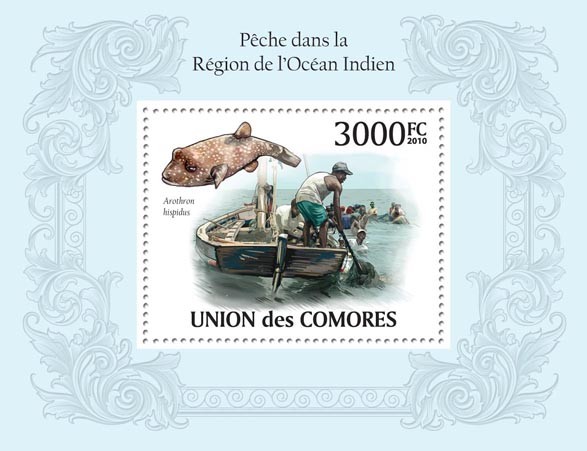 Fishing in Region of Indian Ocean. - Issue of Comoros postage stamps