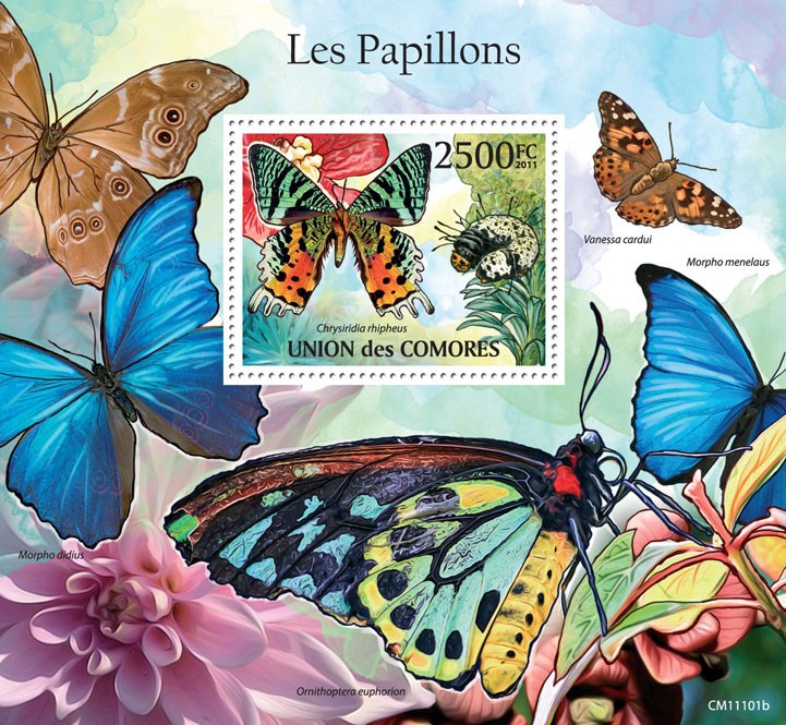 Butterflies I. - Issue of Comoros postage stamps