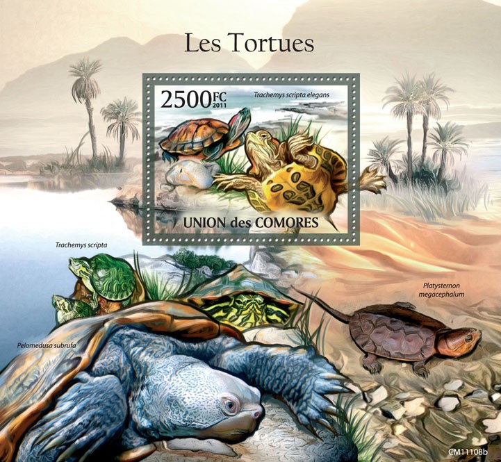 Turtles. - Issue of Comoros postage stamps