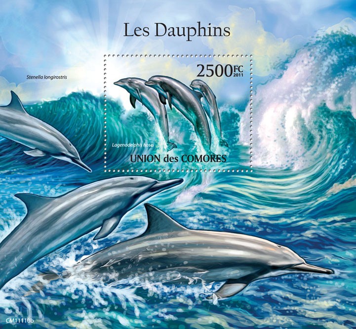 Dolphins. - Issue of Comoros postage stamps