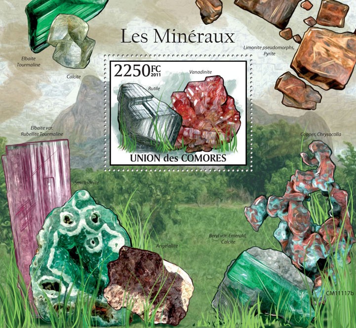 Minerals III, - Issue of Comoros postage stamps