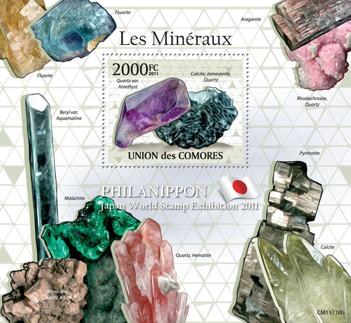 Minerals IV, Philanippon 2011. - Issue of Comoros postage stamps