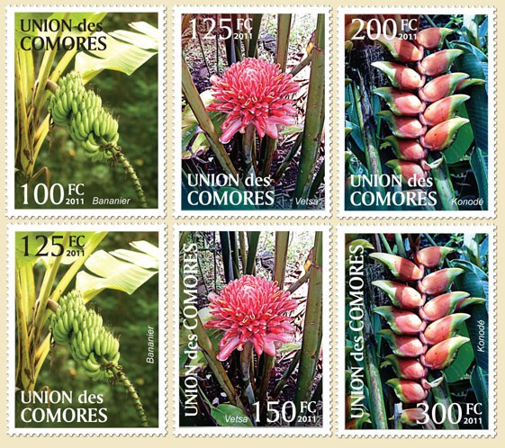 Konode, Vetsa, Bananier - 6v - Issue of Comoros postage stamps