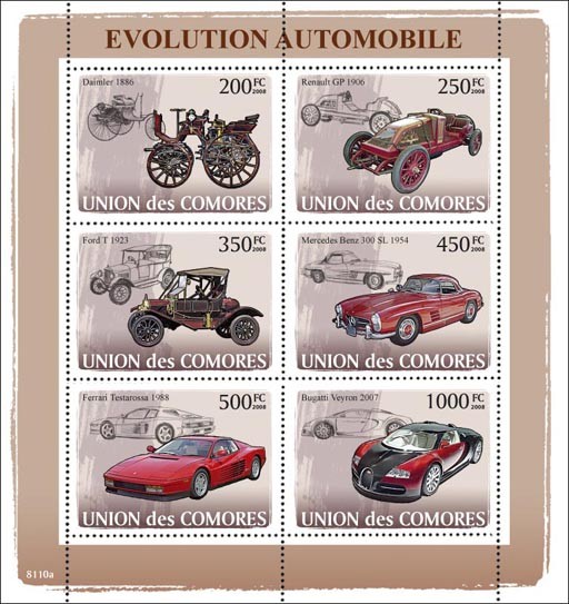 Auto Evolution - Issue of Comoros postage stamps