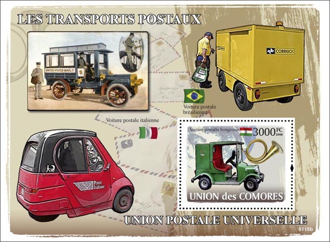 Post Transports - Issue of Comoros postage stamps