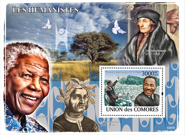 Humanists - Issue of Comoros postage stamps
