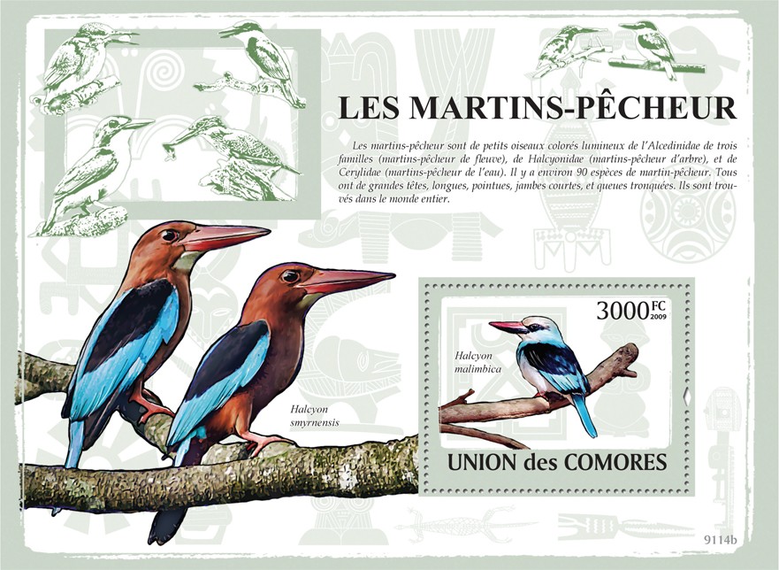 Fishing Birds - Issue of Comoros postage stamps