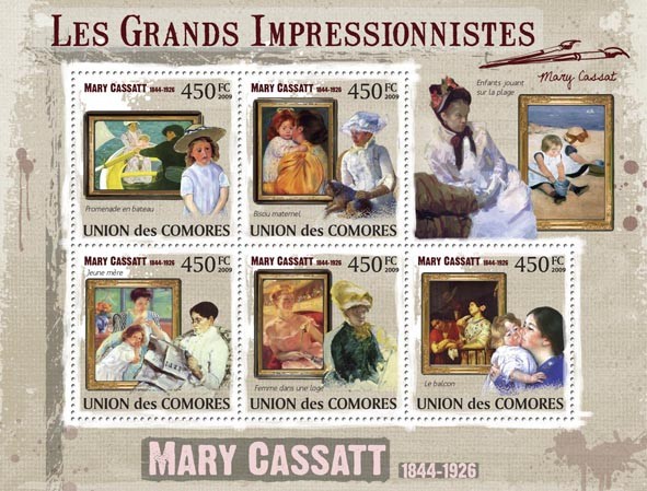 Mary Cassatt - Issue of Comoros postage stamps