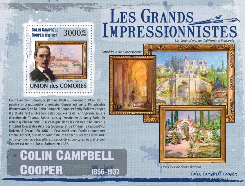 Paintings of Colin Campbell Cooper ( 1856  1937 ) - Issue of Comoros postage stamps